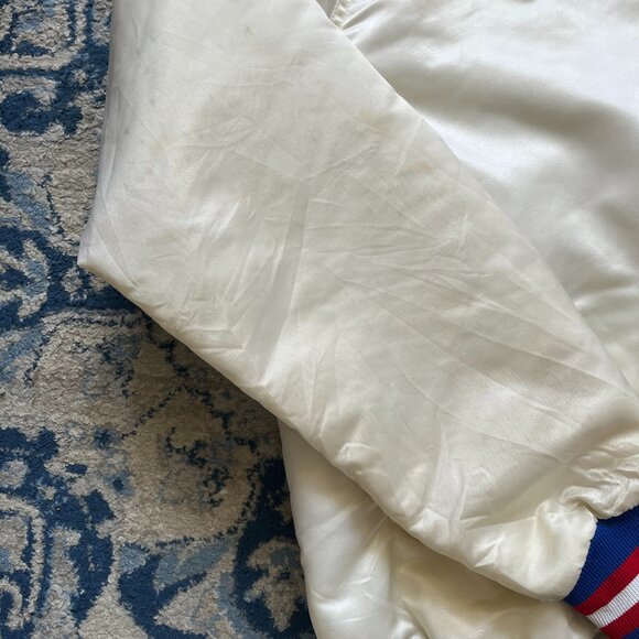 Rare vintage NHL STARTER New York Rangers white satin jacket - Picture 4 of 5